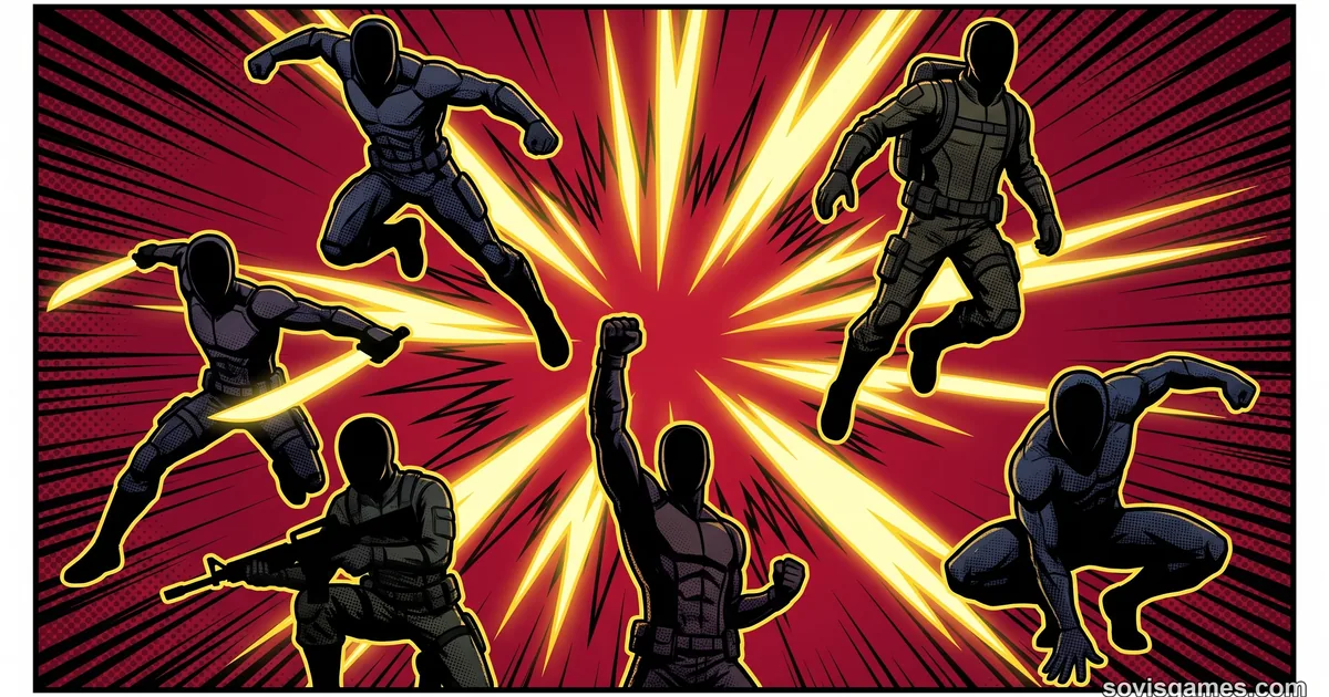 Marvel Rivals placeholder cover — black background with abstract hero silhouettes. No game artwork is used. Cover pending official key art from NetEase.